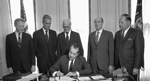Nixon Signing Fahters Day Into Law