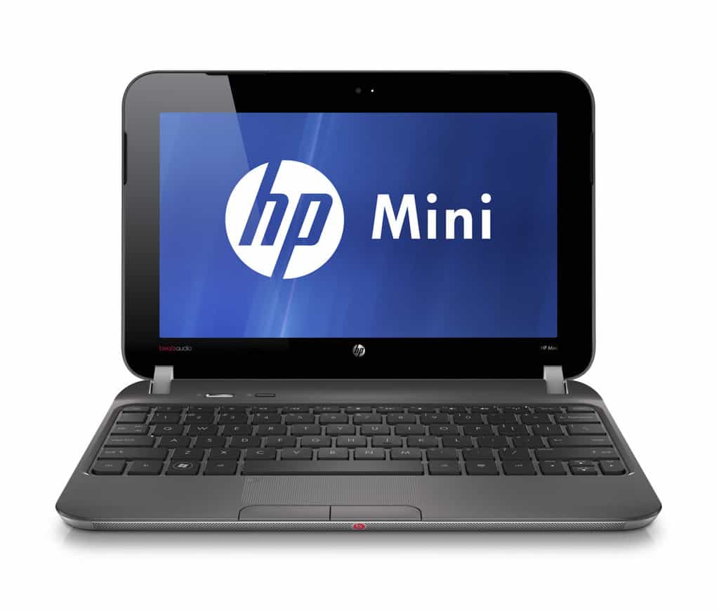 hp mini nr netbook pc front view