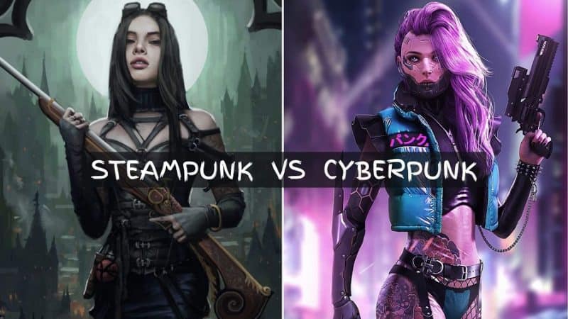 Steampunk vs Cyberpunk  e