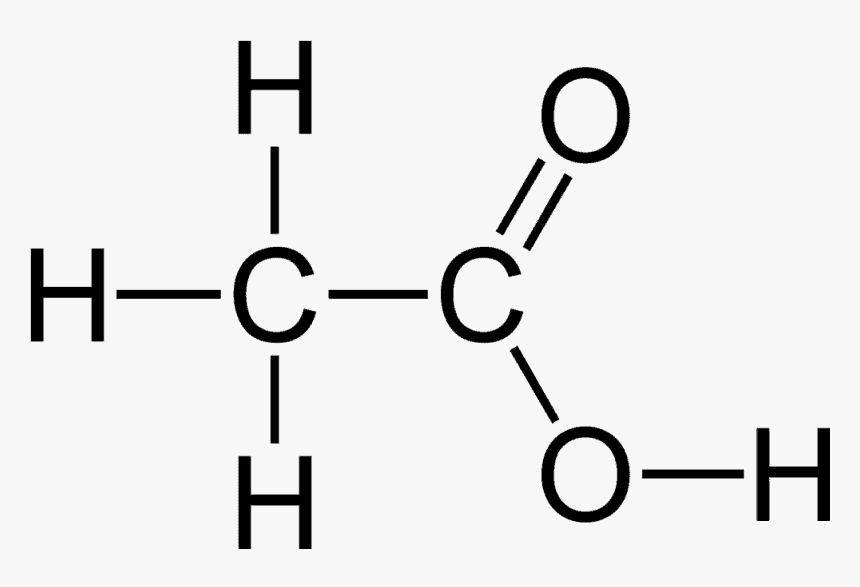 structure of ethanoic acid hd png download