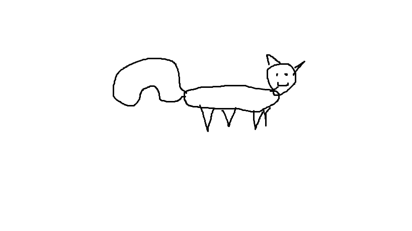 draw a very bad drawing of an animal